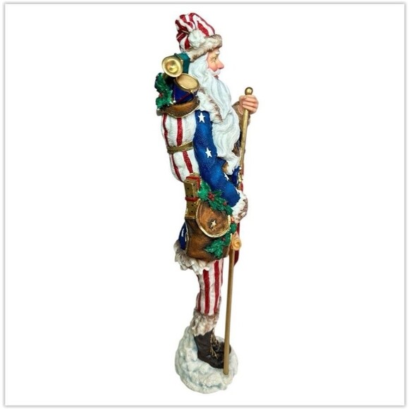 Lenox 2002 Pencil Santa Star Spangled Santa Patriotic Uncle Sam American Flag - Picture 2 of 14